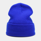SOLID COLOR KNITTED HAT WITH CUFFS_CWAH1578