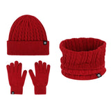Winter Warm Ear Protection Knitted Gloves Set_Cwmm2873