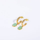 Vintage Green Aventurine Natural Stone Necklace_Cwmm5521