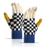 Warm And Windproof Thick Striped Knitted Gloves_Cwag0035