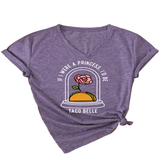 FUNNY WOMENS TEE PRINCESS TACO PRINT_CWTTS1522