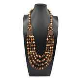 Vintage Colorful Wood Multi-Layer Beaded Necklace_Cwmm4570