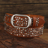 PUNK STREET HEAVY METAL BELT CLAW NAIL DIAMOND BELT_CWMM3940