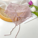 SIMPLE SOLID COLOR HOLLOW LACE SCARF_CWASC0747