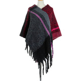 THICK TASSEL COLOR MATCHING PULLOVER CAPE SHAWL_CWASC1206