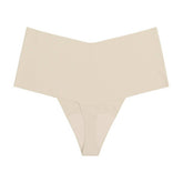 HIGH WAISTED LARGE SIZE SEAMLESS ICE SILK THONG_CWMU0079