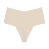 HIGH WAISTED LARGE SIZE SEAMLESS ICE SILK THONG_CWMU0079