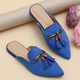 STYLISH TASSEL POINTED TOE MULES_CWSHF0034