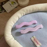 CANDY COLOR ACRYLIC WAVE HAIR CLIP SIDE BANG PIN_CWAHA1289