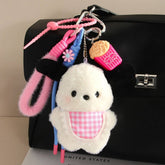 PLUSH DOG POPCORN KEYCHAIN CUTE BAG CHARM_CWMM7868