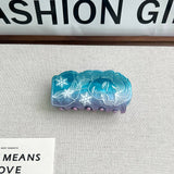 GRADIENT BEAR MERMAID CLAW CLIP HAND PAINTED_CWAHA5895