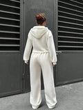 Trendy Hooded Cardigan Slim Casual Two-Piece Set