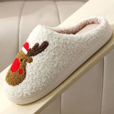 CHRISTMAS ELK NON SLIP COTTON SLIPPERS_CWSHS0275
