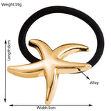 NEW MINIMALIST FLOWER STAR PONYTAIL HAIR TIE_CWAHA6206