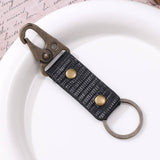Vintage Leopard Weave Leather Keychain Pendant_Cwmm0579