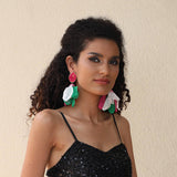 BOHO FLORAL EARRINGS ORIGINAL HANDMADE DESIGN_CWMM6181