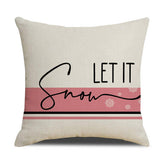 NEW PINK CARTOON CHRISTMAS LINEN PILLOWCASE_CWMM1377