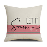 NEW PINK CARTOON CHRISTMAS LINEN PILLOWCASE_CWMM1377