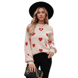 Valentines Love Pullover Sweater For Women