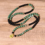 GREEN BLACK BEADED BRACELETS WITH STRETCHY BANDS_CWAJE3927