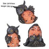 3PCS CUTE RESIN OWL FIGURINES FOR GARDEN_CWAJE5294