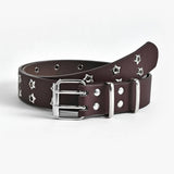 Cwabe0871_Double Row Star Eyelet Hollow Punk Belt