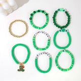 ST PATRICKS DAY FOUR LEAF CLOVER HAT BRACELET_CWMM3500