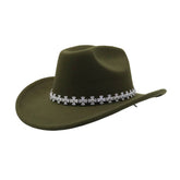 NEW AUTUMN WINTER WESTERN ETHNIC WOOL FEDORA HAT_CWAH04466