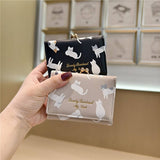 Cute Cartoon Cat Print Trifold Money Clip Wallet_Cwab06203