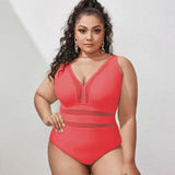 PLUS SIZE PRINTED PATCHWORK BIKINI SWIMSUIT_CWMW0205