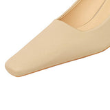 Women Solid Color Shallow Pointed Toe High Heels