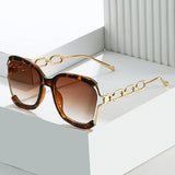 BIG FRAME CHAIN FASHION METAL SUNGLASSES_UV400_CWASG0276
