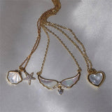 SUMMER STARFISH CONCH PENDANT NECKLACE_CWMM5328