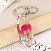 NEW DRIED FLOWER SPECIMEN CAR KEYCHAIN PENDANT_CWMM3713