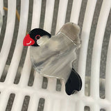 FASHIONABLE WHITE SWAN ACETIC ACID HAIR CLIP_CWAHA0549