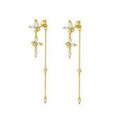 GEOMETRIC ZIRCON OCTAGONAL CHAIN EARRINGS_CWAJE1722