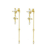 GEOMETRIC ZIRCON OCTAGONAL CHAIN EARRINGS_CWAJE1722