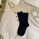 SOLID COLOR TWIST THICK WARM SOCKS_CWMS0879
