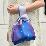Floral Print Crochet Handbag Small Tote Bag_Cwab0882