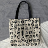 RETRO CUTE WORK AND TRAVEL STUDENT CLOTH BAG_CWAB2182