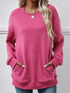 Cwohol0966_Winter Fleece Pocket Long-Sleeved Hoodie