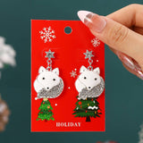 NEW CHRISTMAS CARTOON DIAMOND PENDANT EARRINGS_CWMM2608