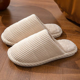 FASHION HOME THIN STRIPE INDOOR COTTON SLIPPERS_CWSHS0843