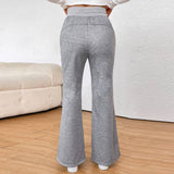 Sweatpants Flares Casual Drawstring Knit Pants