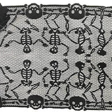 HALLOWEEN TABLE RUNNER LACE SKULL TABLE RUNNER_CWMM1729