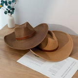 Wide Brim Straw Hat Summer Sun Protection_Cwah1158