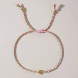 DIY HANDMADE FOUR COLOR COTTON CROSS BRACELET_CWMM3800