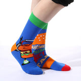 AB SIDE HAMBURGER BEER MID TUBE TRENDY SOCKS_CWMS1009