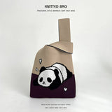 Cartoon Animal Series Knitted Handbag_Cwab2372