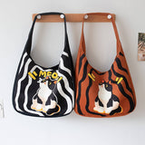CUTE CARTOON CANVAS TOTE BAG FOR WOMEN LARGE_CWAB5630
